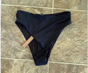 Skims Swim Mid Waist Bottom Size Small Onyx thumbnail 2