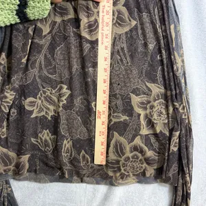 WESTON WEAR S‎ Brown Floral Wrap Midi Dress Whimsygoth Boho Fairy Y2K thumbnail 9