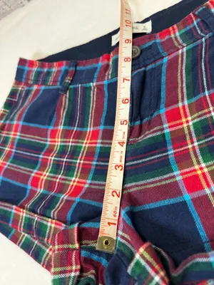 Abercrombie & Fitch Classic Tartan Flannel Cotton Trouser Shorts Size 8 thumbnail 4