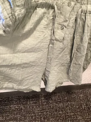 Relaxed Light Sage Green Button-Front Romper thumbnail 3