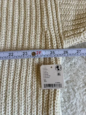 Free‎ People Swim Too Deep Chunky Knit Slouchy Cardigan Boho XL NWT thumbnail 5