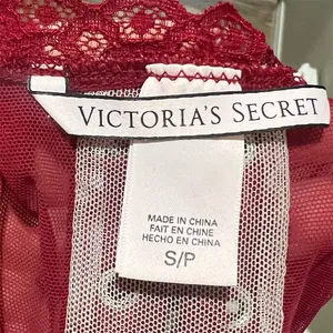 Victoria's Secret Red Lace High Neck Bralette S Floral Lace Adjustable Back thumbnail 5