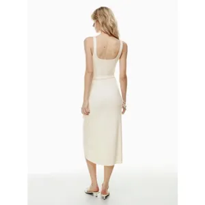 Aritzia Wilfred Saturn Wrap Dress White Sleeveless Womens Size L‎ thumbnail 4