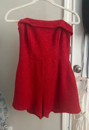 Altar'd State Red Romper thumbnail 2