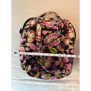 Vera Bradley Pirouette Pink Quilted Backpack Floral Laptop Travel Bag thumbnail 9