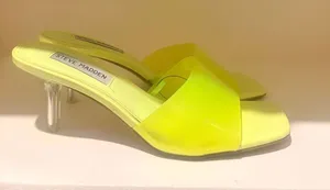 Steve Madden Neon Lime Slide Mules thumbnail 1