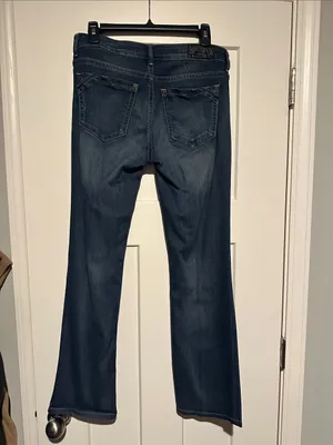 Buckle Black dark wash boot cut blue jeans thumbnail 6