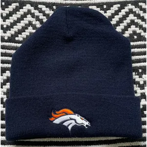 Navy Blue Denver Broncos Super Bowl XLVIII Knit Hat thumbnail 1