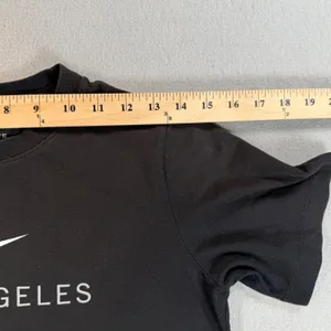 Nike Dri-FIT Los Angeles Graphic T-Shirt Black Short Sleeve Crew Neck Womens L thumbnail 4