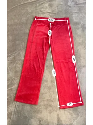 New York & Company Velour Track Pants Size M Pink thumbnail 5