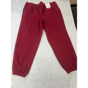 Member's Mark Womens Fleece Jogger Pants Burgundy Red‎ Relaxed Fit XL NWT thumbnail 4