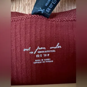 Urban Outfitters Ribbed Tank Top - Deep Red thumbnail 3
