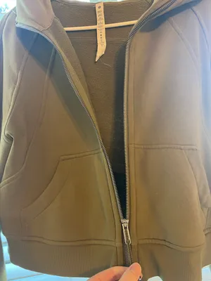 Lululemon light/forest green cropped full zip scuba. Size XS/S. thumbnail 5