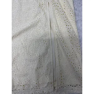 A New Day Cream‎ Eyelet Lace Midi Skirt High Waist Side Slit Women Size 10 NWT… thumbnail 2