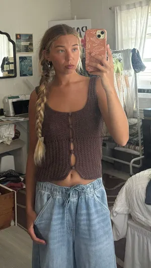 Brown knit tank Size XS thumbnail 1