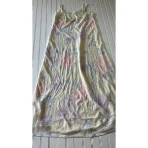 Vintage Valerie Stevens Sheer Pastel Floral Maxi Slip Dress Lace Trim Medium Y2K thumbnail 8