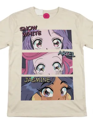 Disney Princess Girls’ Oversized Graphic T-Shirt – Ivory thumbnail 2