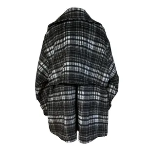Free People Highlands Wool Plaid Peacoat Size XL thumbnail 5