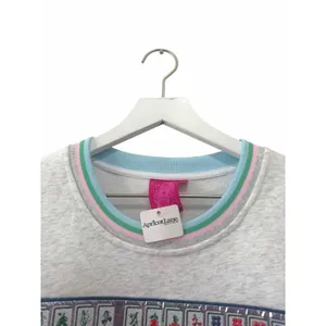 NWT Queen of Sparkles Mahjong Sweatshirt Small Gray Sequin Graphic thumbnail 4