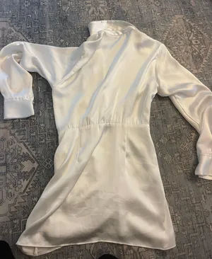 Zara Satin White Dress thumbnail 2