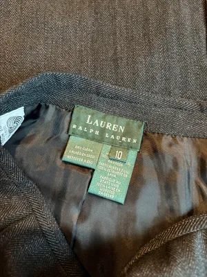 Ralph Lauren lined wool blend skirt thumbnail 5