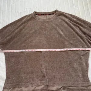 Umgee Womens Brown Textured Knit Dolman Sleeve Oversized Top‎ Size L thumbnail 6