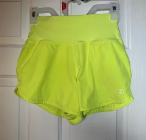 Aerie High-Waist Neon Yellow Women’s Active‎ Shorts thumbnail 1