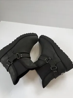 UGG Black Women's Ankle Booties with Harness Detail thumbnail 7
