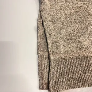 JODIFL sweater oversized heathered tan crew‎ neck sweater side slit ribbed M L thumbnail 3