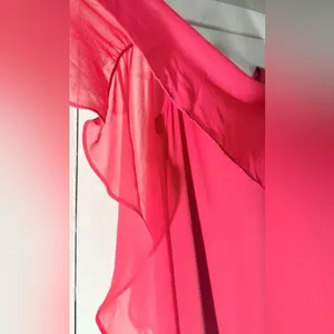 Glamour Nights Pink Popover Cape Sheath Dress Size 6 Chiffon Overlay thumbnail 7