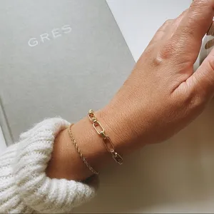 18K Gold 2mm rope bracelet thumbnail 3