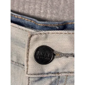Free People Denim Shorts 25 Blue Distressed Raw Hem Boho Festival Vacation thumbnail 6