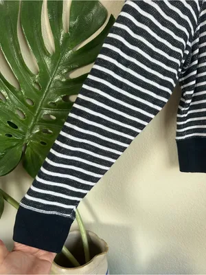 Madewell Relaxed Long Sleeve Crewneck Sweatshirt Tee in Stripe thumbnail 6