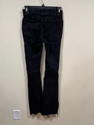 We The Free Level Up Slit Slim Flare Jeans size 25 color pitch black EUC thumbnail 8