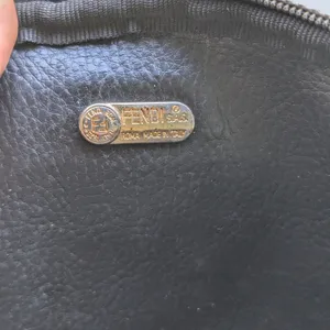 Fendi Black Leather Coin/Small Cosmetic Bag thumbnail 4