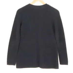 COS Textured Bubble Knit Sweater Womens Size M Black Minimalist‎ Cotton Pullover thumbnail 6