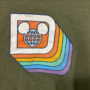Disney parks rainbow retro jersey t-shirt S thumbnail 2