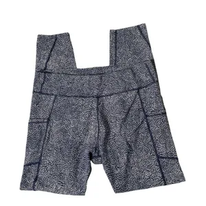 Pact Organic Cotton Pocket Leggings Women XL Blue White Geometric High Rise Yoga thumbnail 1