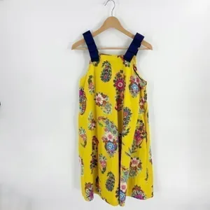 Anthropologie Maeve Yellow Floral Sleeveless Sunniva A-Line Dress •XS thumbnail 3