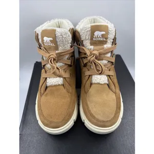 Sorel Explorer III NW Lace Up Waterproof Womens Boot Tawny Buff/Sea Salt Size 7 thumbnail 3