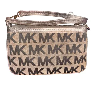 Michael Kors Monogram Wristlet in Black and Silver thumbnail 7