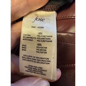 Joie Women's Size 10 Burgundy Faux Leather‎ Straight Leg Pants NWT Lined thumbnail 13