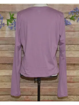 Free Fly Womens XL Twist-Front Long Sleeve Top Purple Athletic Athleisure MINT thumbnail 7