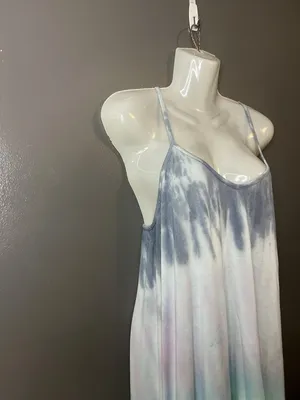 Raviya Dress Womens Medium Multicolor Tie Dye Hi Low Maxi Sundress Boho Beach thumbnail 4