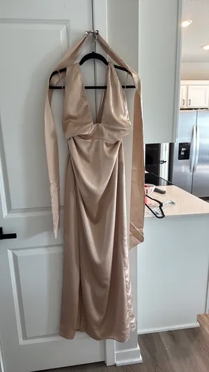 Show Me Your Mumu Dress Champagne Luxe Satin thumbnail 12