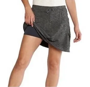 Kuhl Mova Skort Gray Heather‎ Cargo Hiking Active Skirt Drawstring gorpcore Sz L thumbnail 1
