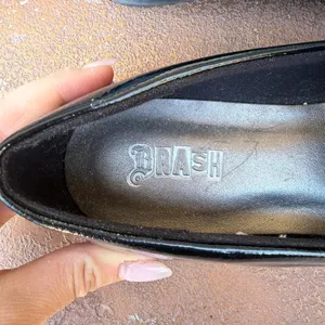Brash Black patent faux leather loafers with studs sz 8.5 women’s- basically new thumbnail 7