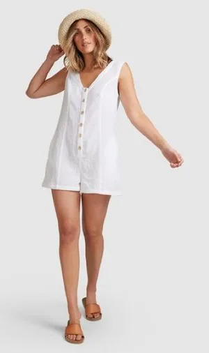 Billabong Breeze Away Playsuit in White Size Small New with tag thumbnail 1