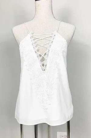 WAYF Posie Lace Trim Camisole thumbnail 2