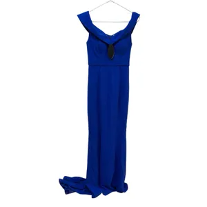 Bariano Australia Off Shoulder Sweetheart Neck Dress Gown With Train Blue Size 4 thumbnail 3